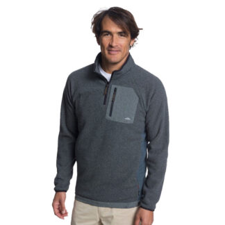 Quiksilver Waterman Bigger Boat - Sweatshirt mit Halbreißverschluss - CHARCOAL HEATHER