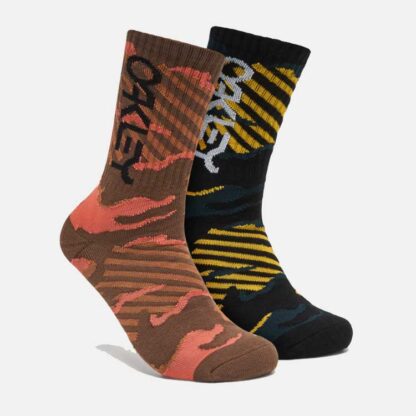 Oakley Camo B1B Rc Socks 2.0(2 Pcs) - Orange Stripe/Grip Camo