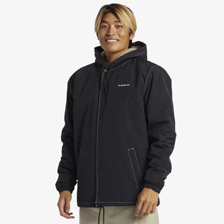 Quiksilver Rain Cloud Coach-Jacke mit Kapuze - Black