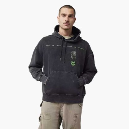 FOX Kapuzenpullover Throttle Oversized - Schwarz – Bild 2