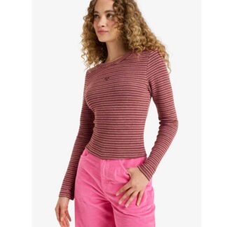 ROXY Spellbound Stripes Gestreiftes T-Shirt - Tiramisu